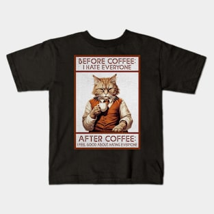 Before And After Coffee Kids T-Shirt